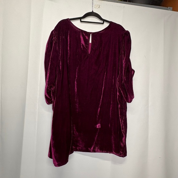 Torrid 6X Velvet Mini Dress Scoop Neck Party Whimsigoth Witchy Fairy Fall Goth - Picture 7 of 9